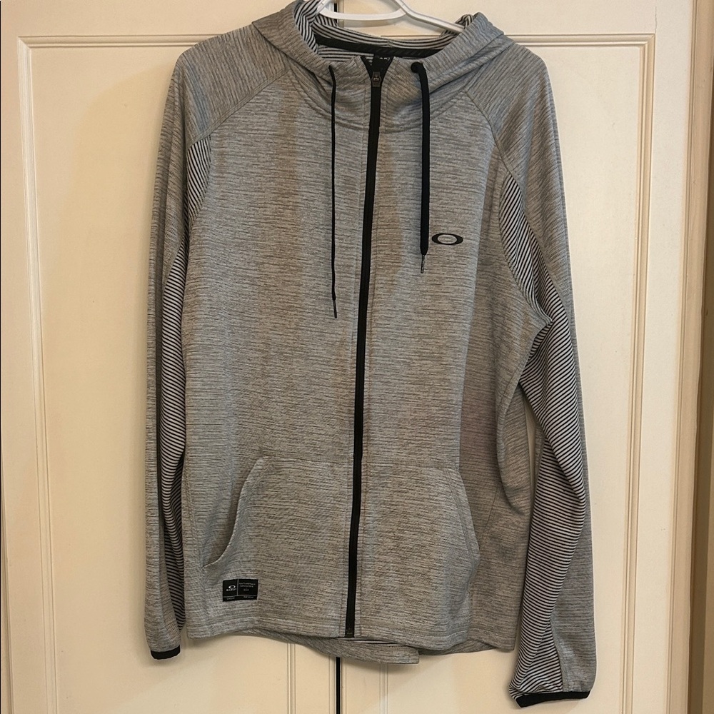 Oakley Heather Gray Hoodie with Black Details